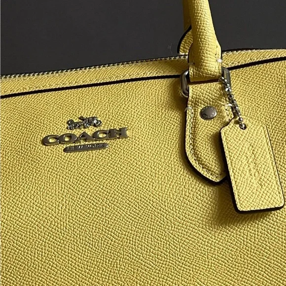 💰SOLD - CH322 - Coach Rowan Satchel with Signature Canvas Detail - Picture 5 of 12